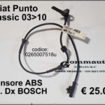 Sensore ABS anteriore dx BOSCH Fiat Punto Classic 03>10