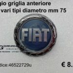 Fregio griglia anteriore Fiat vari tipi diametro mm 75