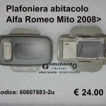 Plafoniera abitacolo Alfa Romeo Mito