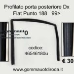 Profilato porta posteriore Dx Fiat Punto