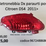 Retronebbia Dx paraurti posteriore Citroen DS4 2011>