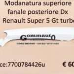 Modanatura superiore fanale posteriore Dx Renault Super 5 Gt turbo