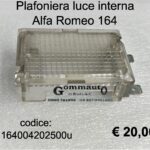 Plafoniera luce interna Alfa Romeo 164