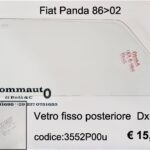 Vetro fisso posteriore Dx=Sx Fiat Panda 86>02