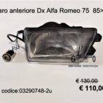 Faro anteriore Dx Alfa Romeo 75  85>93