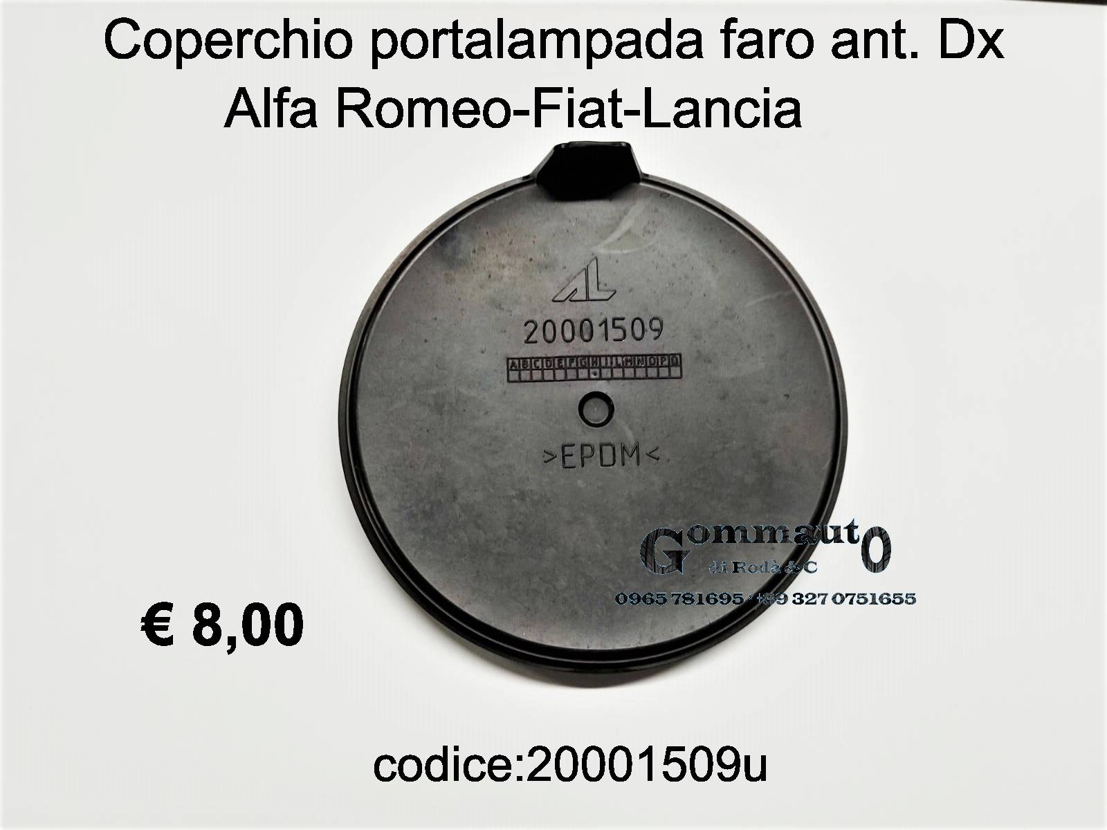 Coperchio portalampada faro Dx Alfa Romeo-Fiat-Lancia