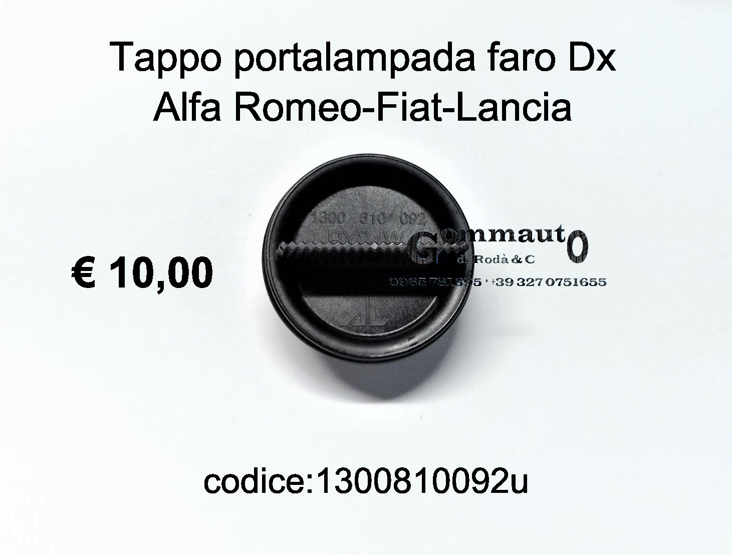 Fastner Tappo Vaschetta Radiatore Acqua Alfa Romeo 145 (1996-2001), 146 (1996-2001), 147 (2001-2010), 156 (1997-2006), GT (2003-2010) 46764668 46826676 51783661 - 10