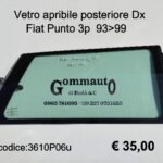 Vetro apribile post. Dx Fiat Punto 3p  93>99