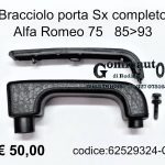 Bracciolo porta Sx completo Alfa 75