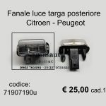 Fanale luce targa post. Citroen-Peugeot