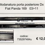 Modanatura porta post. Dx Fiat Panda 169