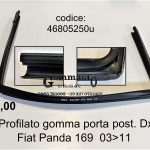 Profilato gomma porta post. Dx Fiat Panda