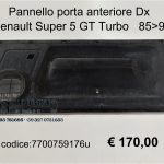 Pannello porta ant. Dx Renault Super 5 GT Turbo