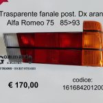 Trasparente fanale post. arancio Alfa 75