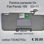 Pantina parasole Dx Fiat Panda 169