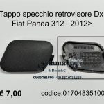Tappo specchio retrovisore Dx Fiat Panda
