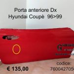 Porta anteriore Dx Hyundai Coupè 96>99