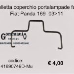Molletta coperchio portalampade faro Fiat Panda 169