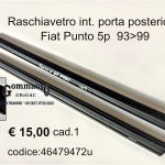 Raschiavetro int. porta post. Fiat Punto 93>99