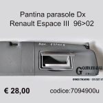 Pantina parasole Dx Renault Espace 96>02