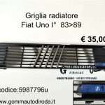 Griglia radiatore Fiat Uno I° 83>89