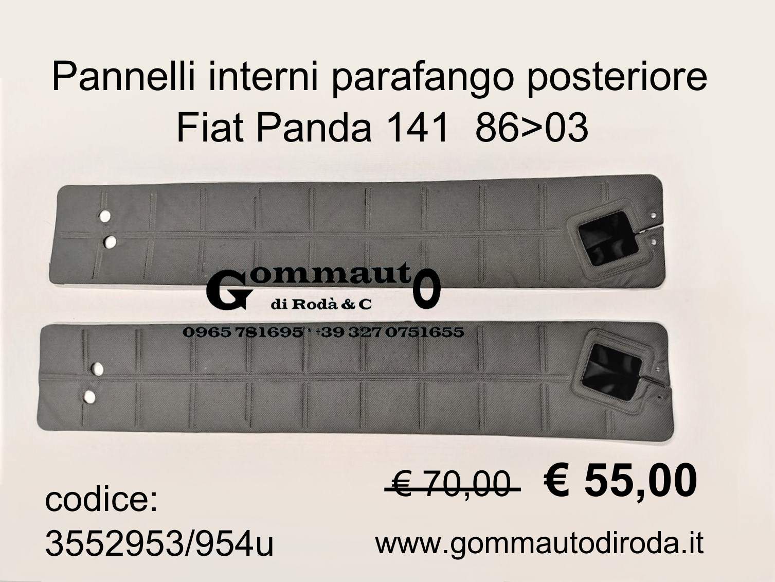 Pannelli interni post. Fiat Panda 141