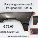 Parafango anteriore Sx Peugeot 205