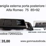 Maniglia esterna porta posteriore Sx Alfa Romeo 75