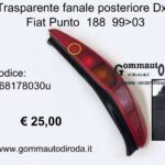 Trasparente fanale posteriore Dx Fiat Punto 99>03
